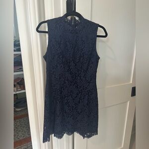 Chelsea28 Midnight Blue Lace Dress